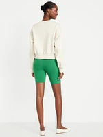 High-Waisted Biker Shorts -- 8-inch inseam