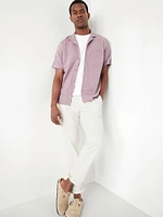Short-Sleeve Seersucker Camp Shirt