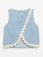 Sleeveless Cross-Back Top for Girls
