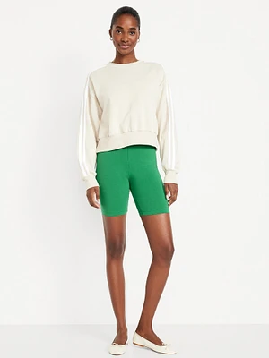 High-Waisted Biker Shorts -- 8-inch inseam