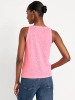 Linen-Blend Tank Top
