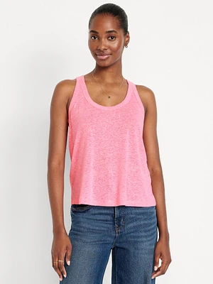 Linen-Blend Tank Top