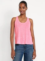 Linen-Blend Tank Top