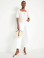 Square-Neck Puff-Sleeve Top