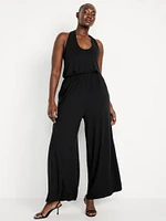 Waist-Defined Halter Jumpsuit