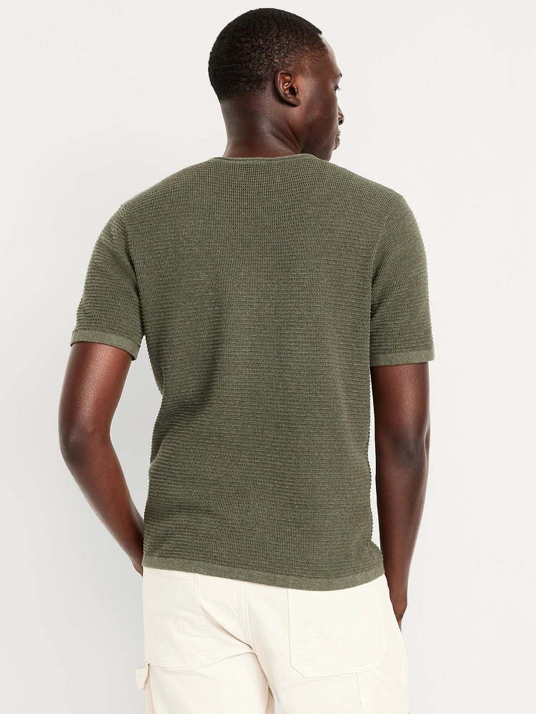 Sweater-Knit T-Shirt