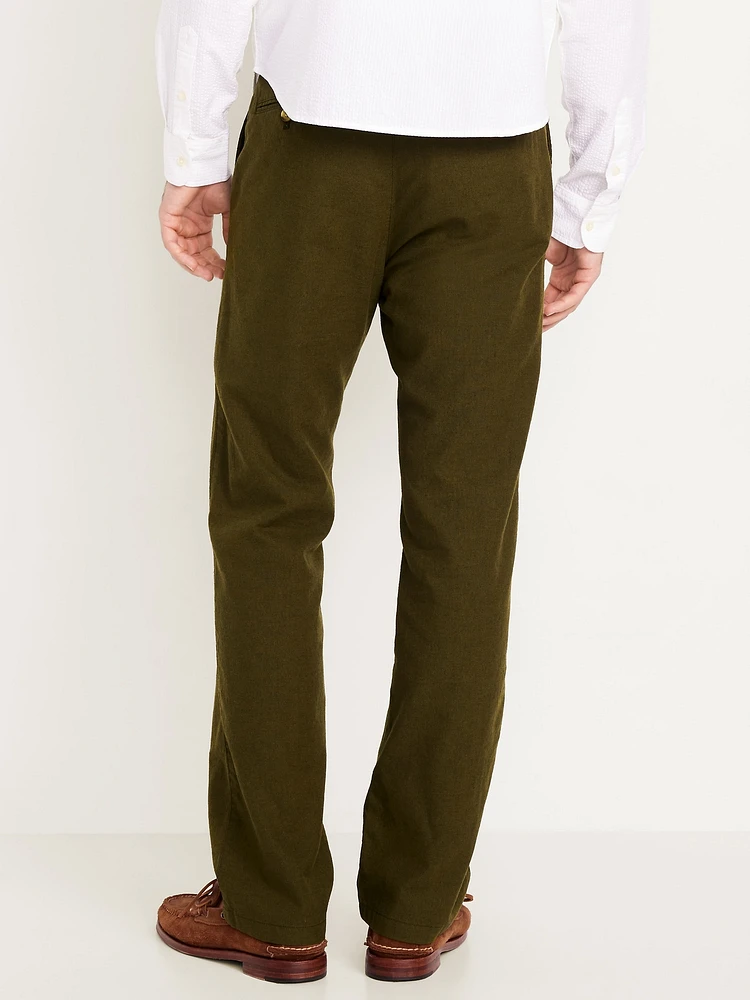 90's Straight Linen-Blend Chino Pants