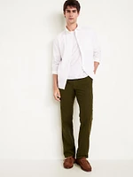 90's Straight Linen-Blend Chino Pants