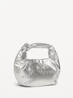 Faux-Leather Croissant Bag