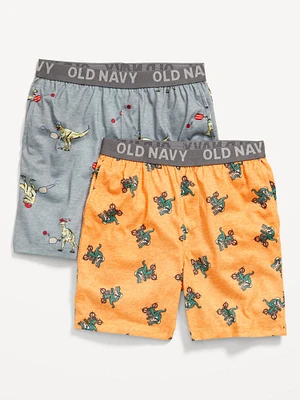 Printed Jersey-Knit Pajama Jogger Shorts for Boys