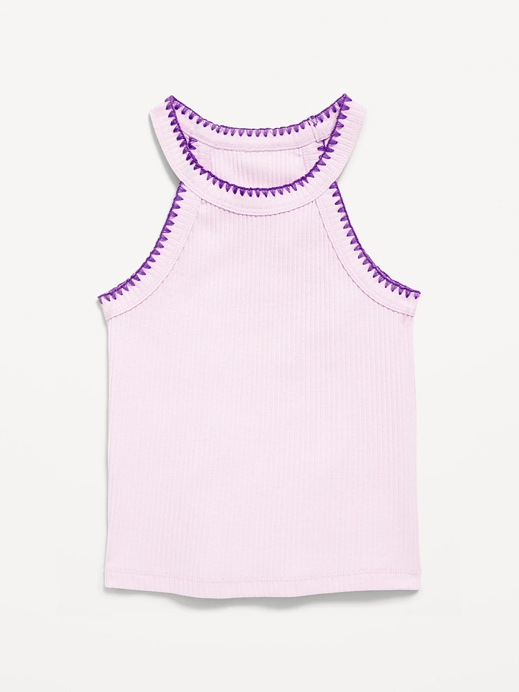 Fitted Halter Tank Top for Toddler Girls