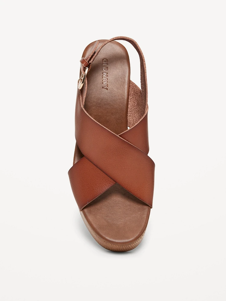 Crisscross Wedge Sandals for Women