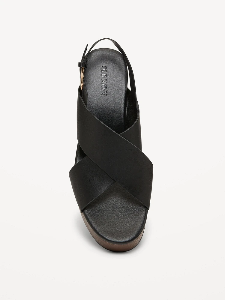 Crisscross Wedge Sandals for Women
