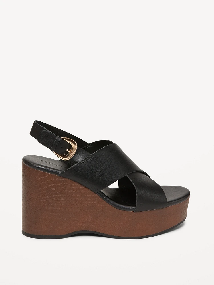 Crisscross Wedge Sandals for Women