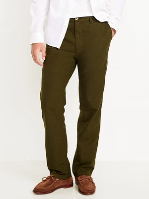 90's Straight Linen-Blend Chino Pants