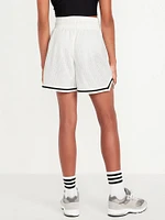 High-Waisted Mesh Basketball Shorts for Girls