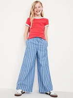 Lighweight Printed Poplin Pants for Girls