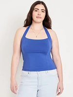 Double-Layer Halter Top