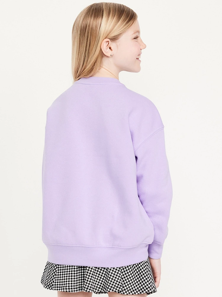 Oversized Graphic Sweatshirt for Girls