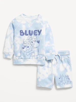 Bluey™ Unisex Graphic Sweatshirt and Shorts Set for Toddler