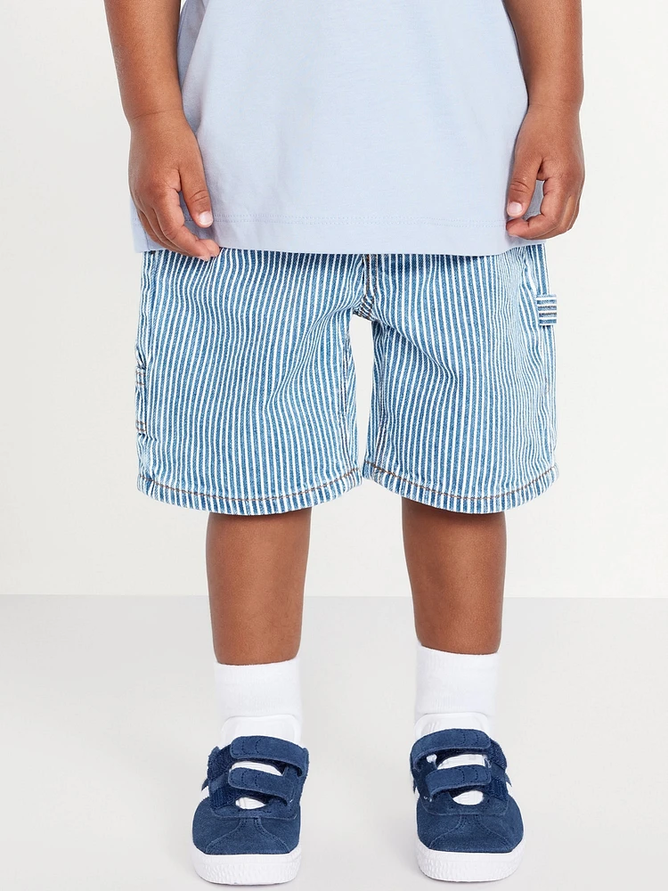Printed Baggy Carpenter Jean Shorts for Toddler Boys