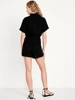 Crinkle Gauze Romper