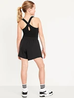 PowerChill Criss-Cross Performance Shorts Bodysuit for Girls