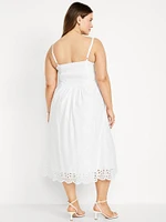Fit & Flare Eyelet Midi Dress