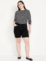 High-Waisted Jean Shorts -- 7-inch inseam