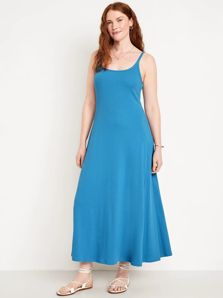 Sleeveless Ribbed Maxi Dress
