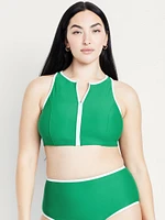 Matte Zip-Front Surf Top