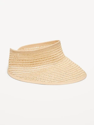 Straw Visor Hat for Women