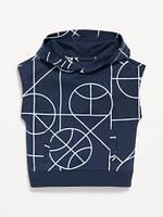Dynamic Fleece Oversized Sleeveless Hooded Sweatshirt for Toddler Boys