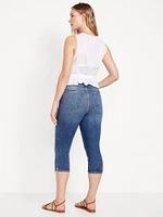 High-Waisted Rockstar Slim Capri Jeans