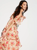 The Occasion by Old Navy Off-Shoulder Ruffle Chiffon Maxi Dress