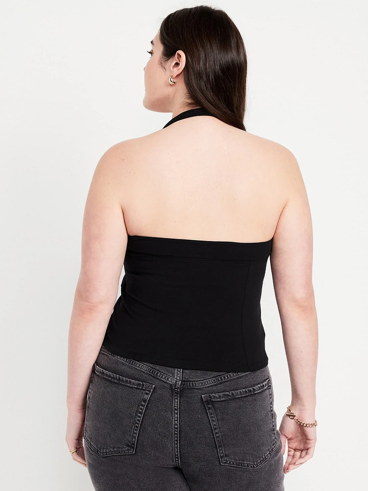Double-Layer Halter Top