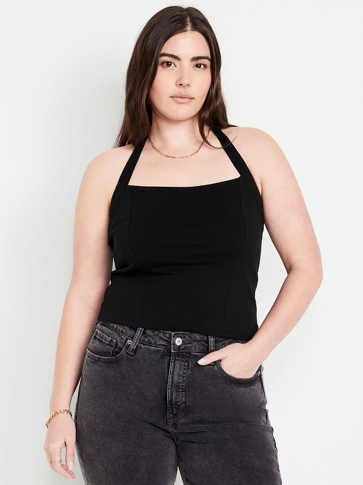 Double-Layer Halter Top