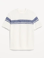 Short-Sleeve Striped Sweater