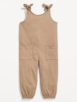 Sleeveless Jacquard-Knit Jumpsuit for Toddler Girls
