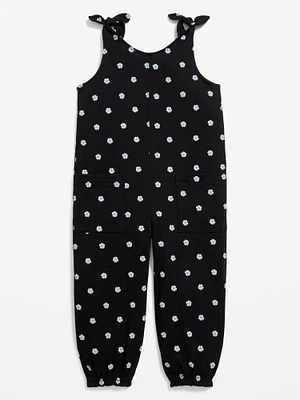 Sleeveless Jacquard-Knit Jumpsuit for Toddler Girls