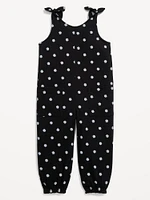 Sleeveless Jacquard-Knit Jumpsuit for Toddler Girls