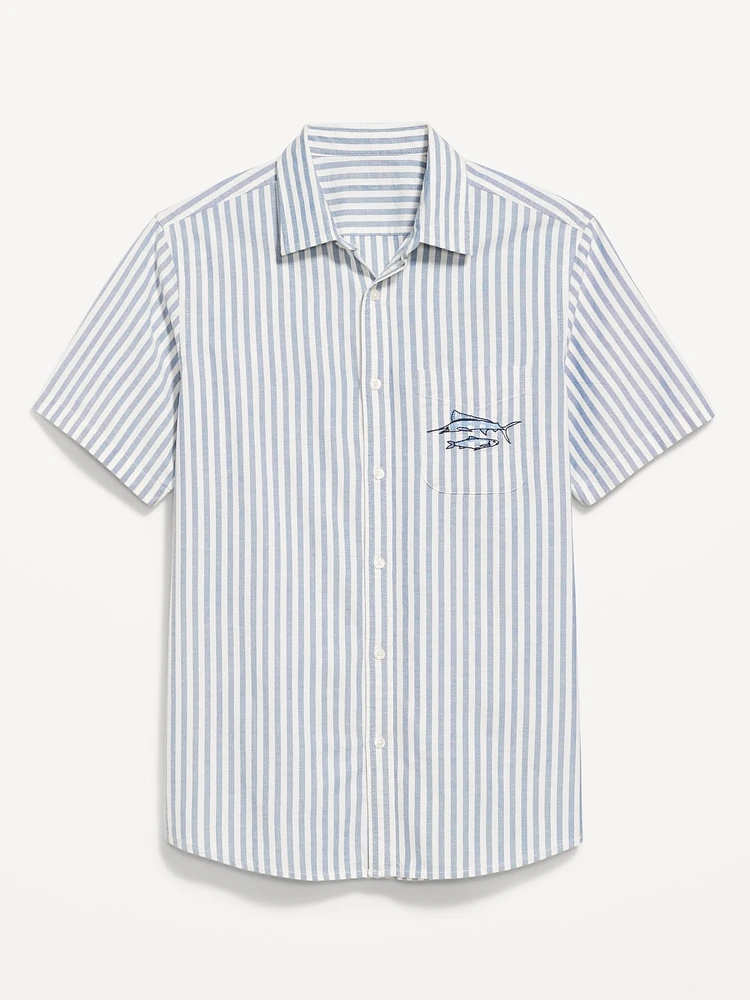 Classic Fit Everyday Striped Oxford Shirt
