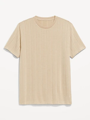Crew-Neck Ribbed T-Shirt