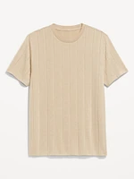 Crew-Neck Ribbed T-Shirt