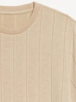 Crew-Neck Ribbed T-Shirt