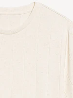 Crew-Neck Ribbed T-Shirt