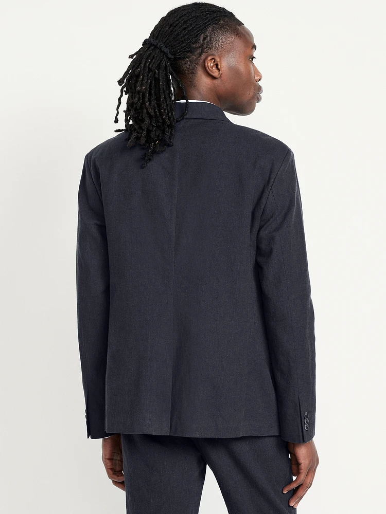 Linen-Blend Blazer