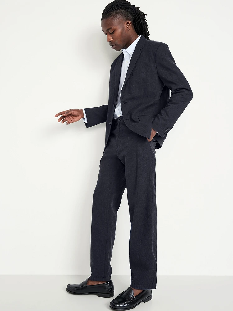Linen-Blend Blazer