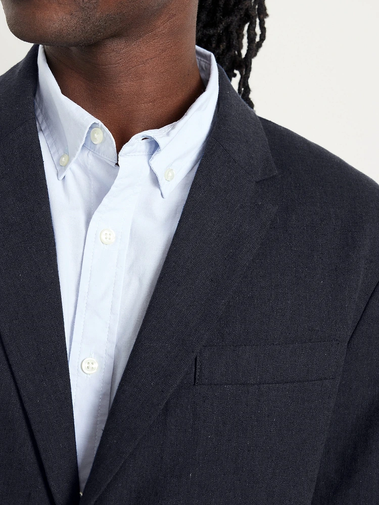Linen-Blend Blazer