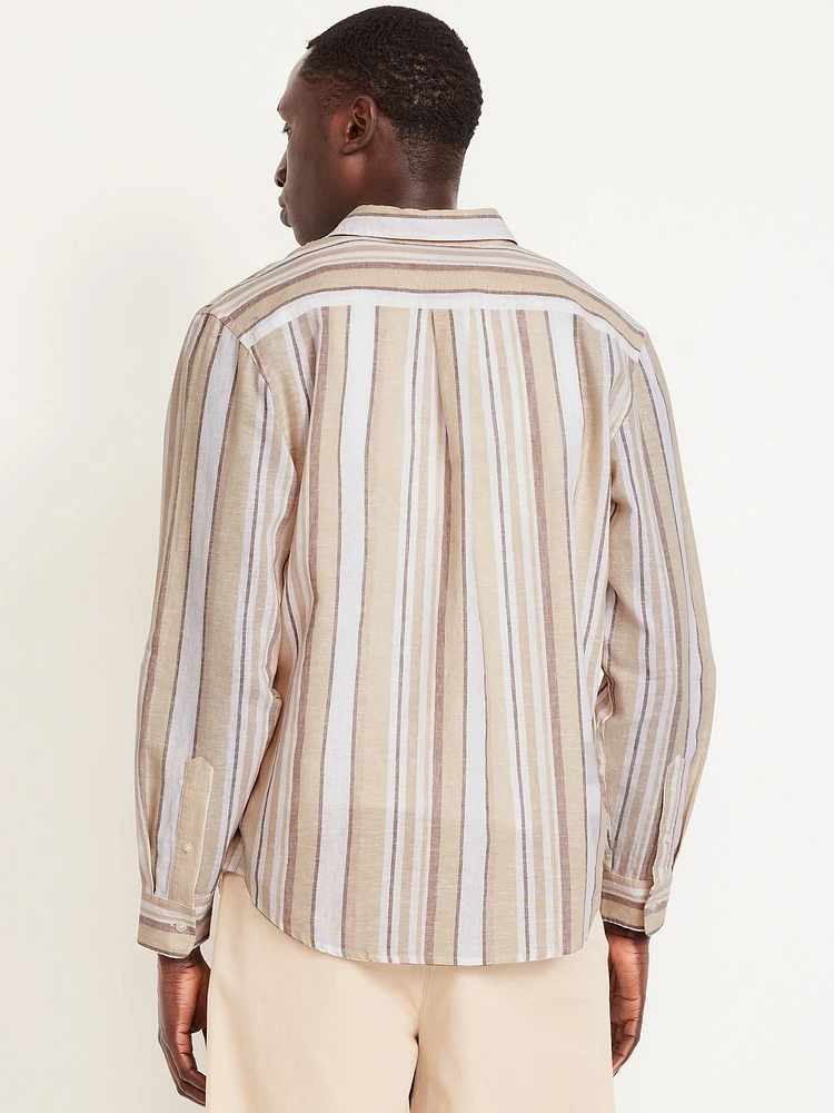 Classic Fit Linen-Blend Shirt